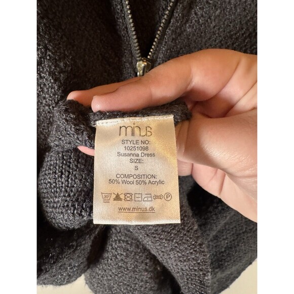 MINUS Wool Mid-length Dress Zipper Pockets Gray Size Small *MAKE OFFERS* - Picture 10 of 11